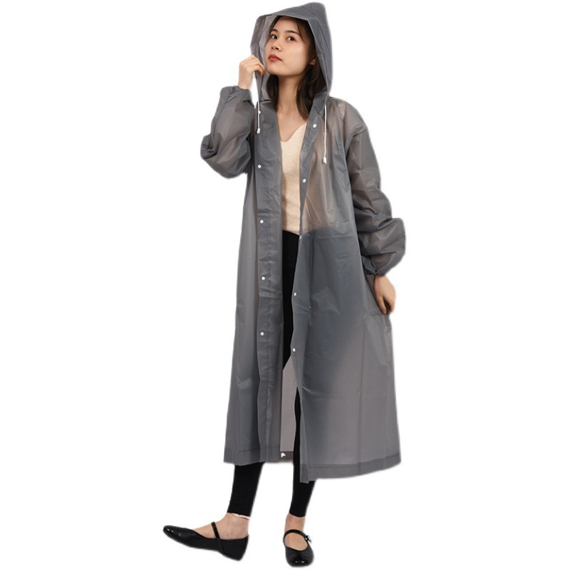 Impermeable de Una Pieza para Adultos de EVA, Reutilizable y Portátil, para Exteriores y Viajes image 5