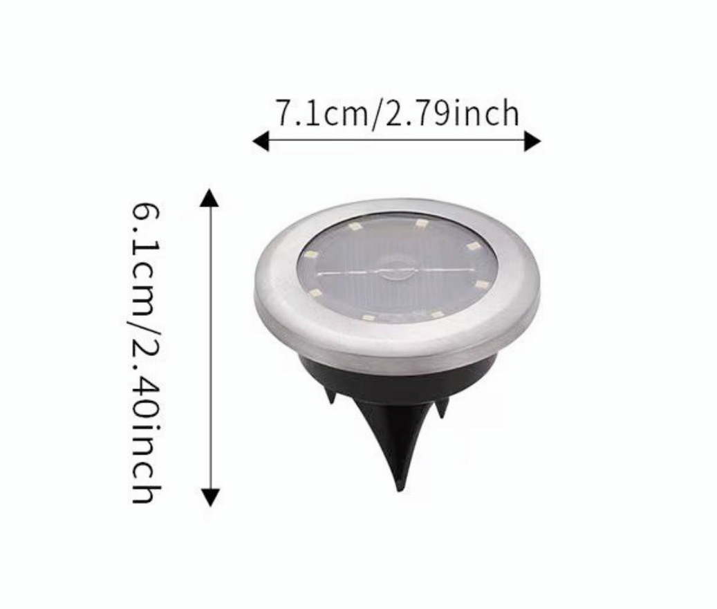8LED mini lámpara enterrada luz blanca