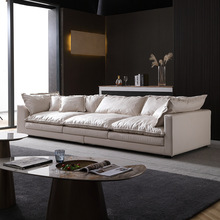 科技布沙发轻奢现代简约北欧布艺意式极简羽绒大客厅超深坐宽沙发