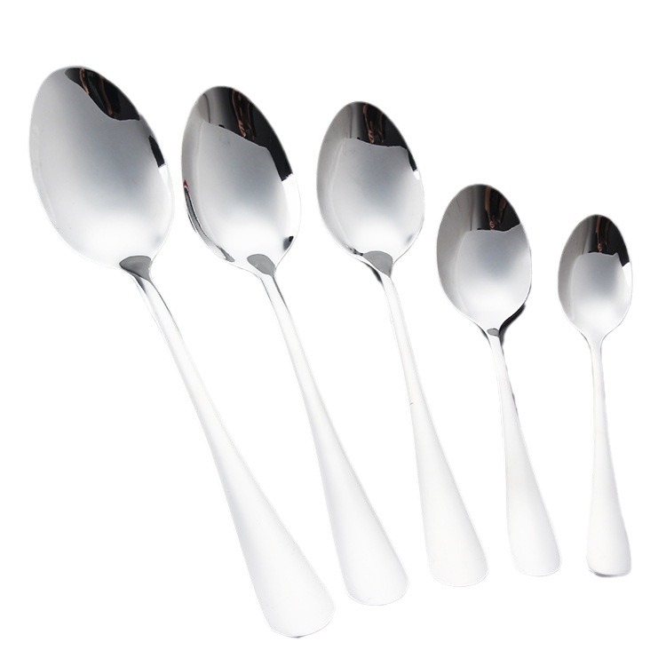 Edelstahl 1010, spitz zulaufend, rund, für Kinder, geeignet für Hotel, Kaffee, Dessert, Suppe, Geschirr_voghion.com
