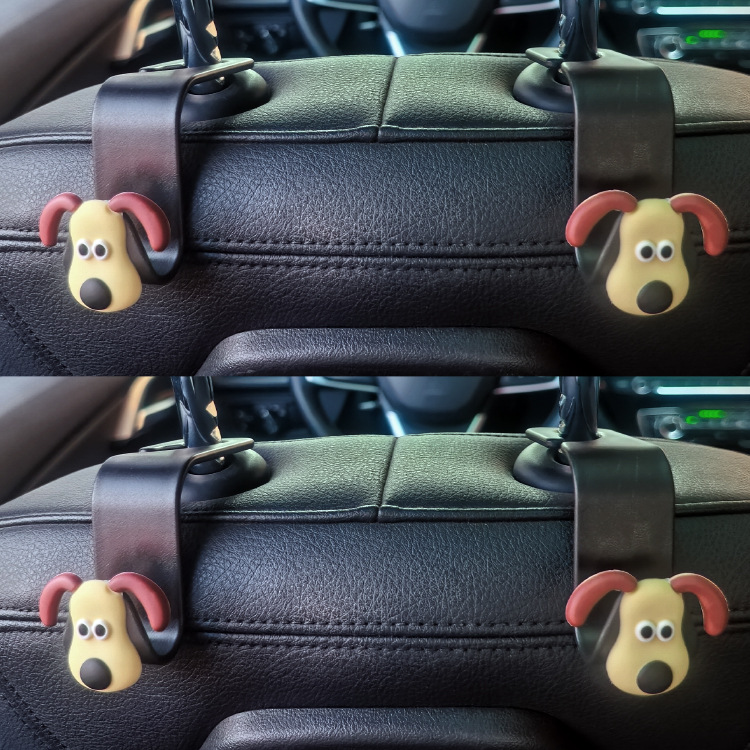 Coche trasero cabeza perro 3D 3D pegatinas de silicona coche gancho coche multi-asiento coche gancho asiento trasero gancho