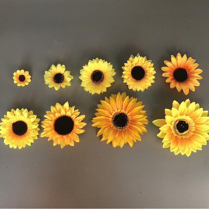 Cross-border for small sun flower wreath production wedding bracelet sunflower simulation sunflower head supply