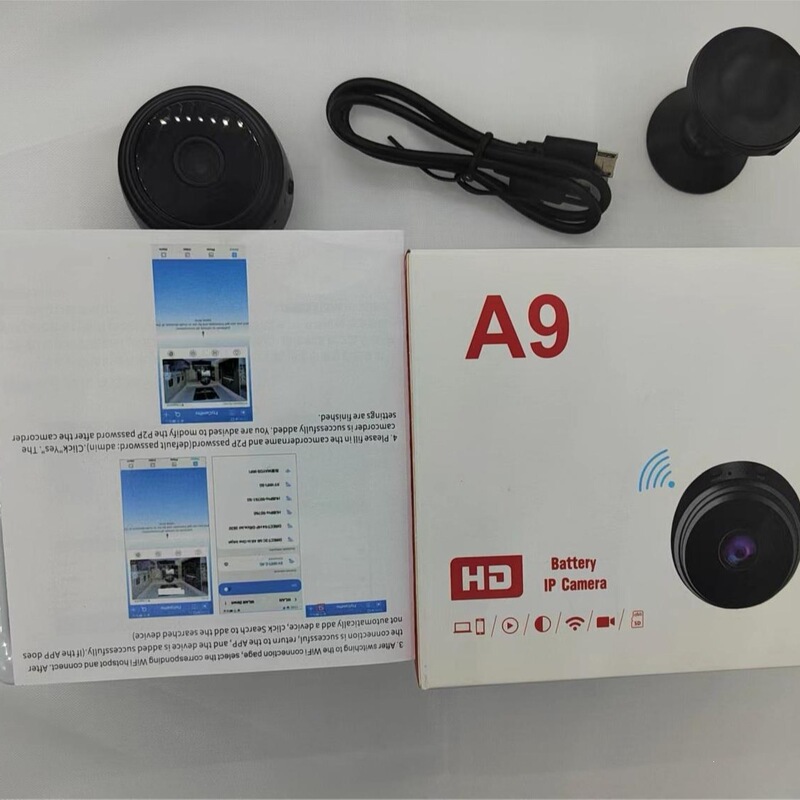 Cross-border hot-selling wholesale A9 remote wireless network high-definition surveillance camera with 360-degree detection and night vision protection Cross-border hot-selling wholesale A9 remote wireless network high-definition surveillance camera with 360-degree detection and night vision protection