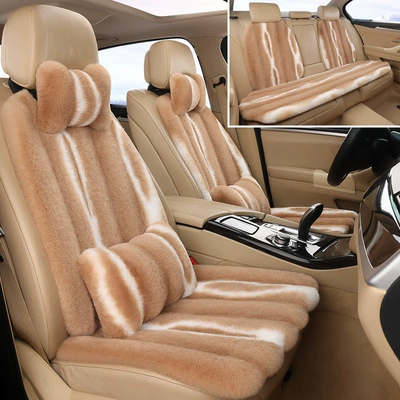Winter car cushion rabbit fur — Seat cushion, seat cover