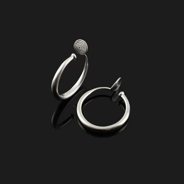EH1132 Simple Matte Ring Earrings Ear Ring Ear Studs Small Round Ear-less Mosquito Incense Plate Ear Clip Women