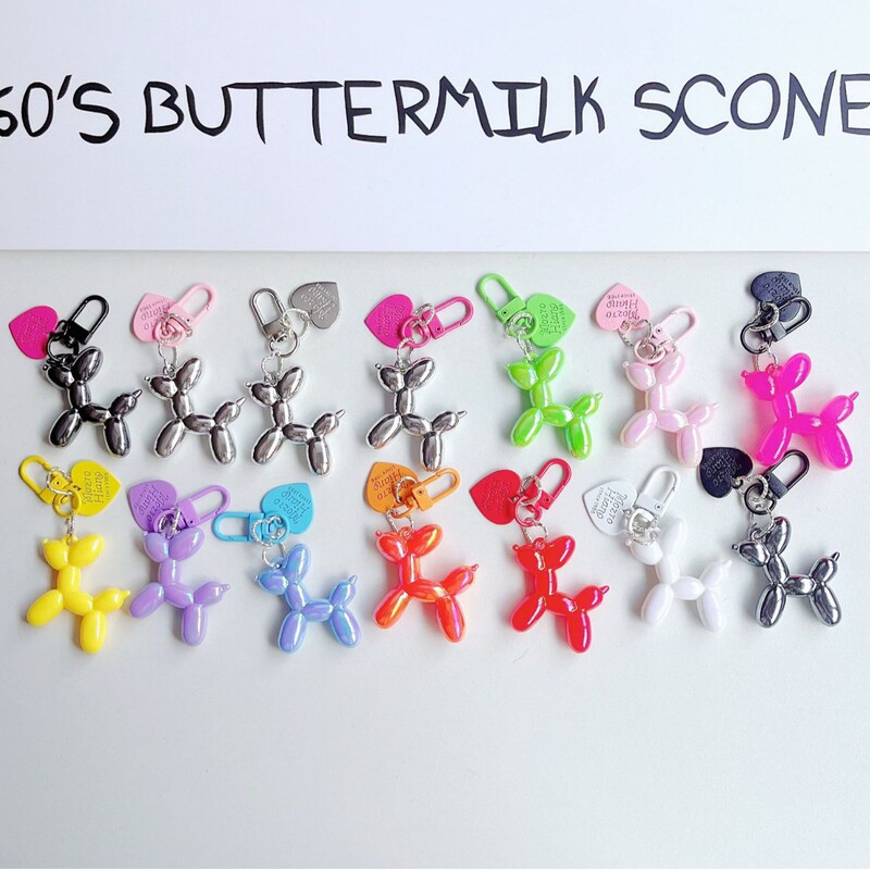 Cross-border Hot Selling Bella Dog Car Keychain Accessories Miu Bag Pendant Dopamine Accessories Ins Hanging Accessories