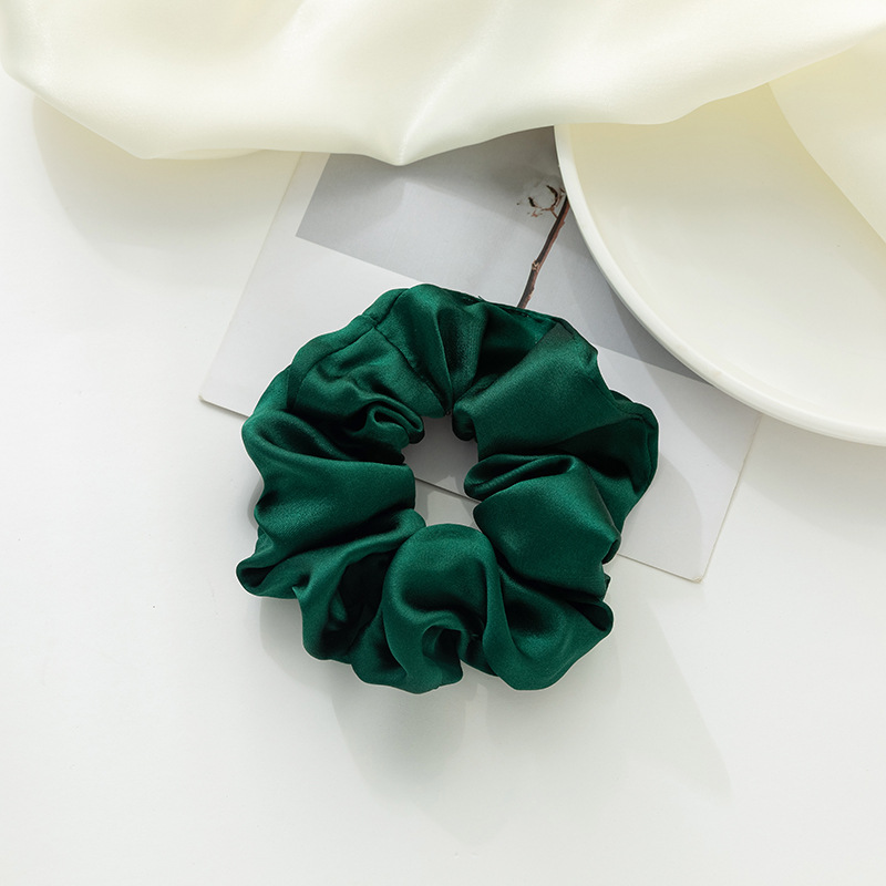 19 Mmi lazo para el cabello de seda 5cm gran celebridad de Internet lazo para el cabello de intestino grueso de color sólido simple círculo de intestino grueso coreano spot al por mayor