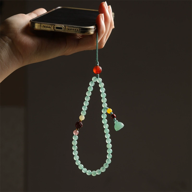Organic mobile phone jade, strap, protective short sophisticated pendant