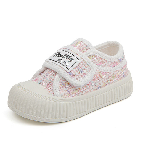 Children's Shoes 2024 Spring and Autumn New Style Canvas Shoes For Girls and Boys, Little Prince Fashion Boys' Casual Shoes, Soft Sole Baby Shoes, Trendy