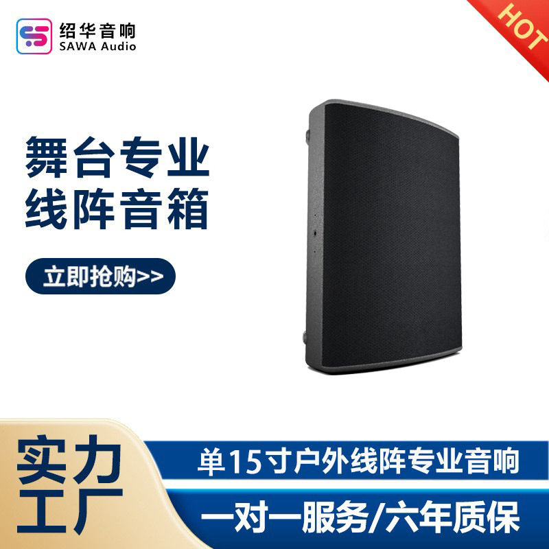 15 pulgadas coaxiales de sonido profesional al aire libre rendimiento de escenario profesional altavoz de matriz lineal sonido de alta potencia