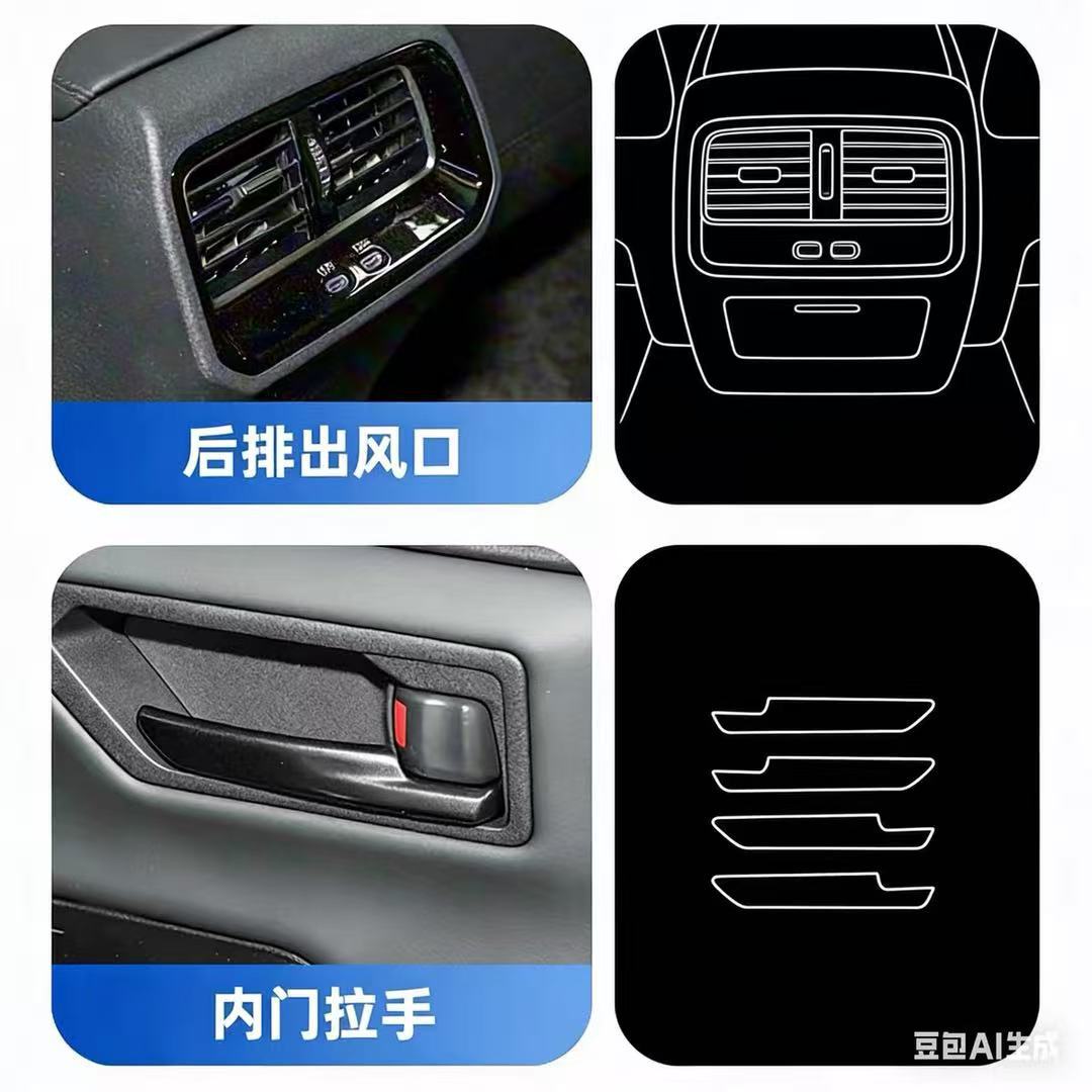 Suitable for 26 Models of Toyota Rav4 Interior Film, Center Console Gear Shift Paint Transparent Protective Film Accessories Modification