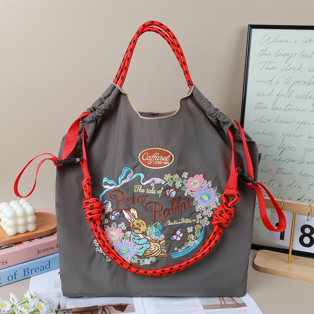 Dark Gray Mr. Rabbit + Big Red Shoulder Strap