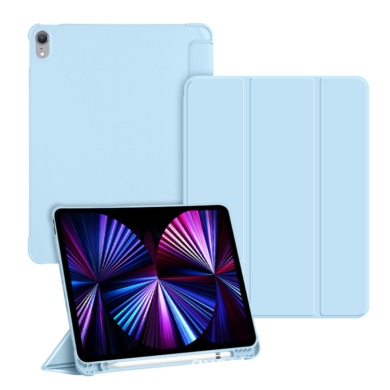 Ipad保護カバーpro10.5ペン付き溝10.2磁気吸引air 5皮カバーmini6三つ折りtpuソフトケース|undefined