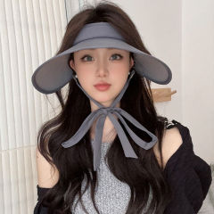 帽子女夏季新款防曬帽2024可愛大檐太陽帽戶外冰絲韓版遮陽帽批發