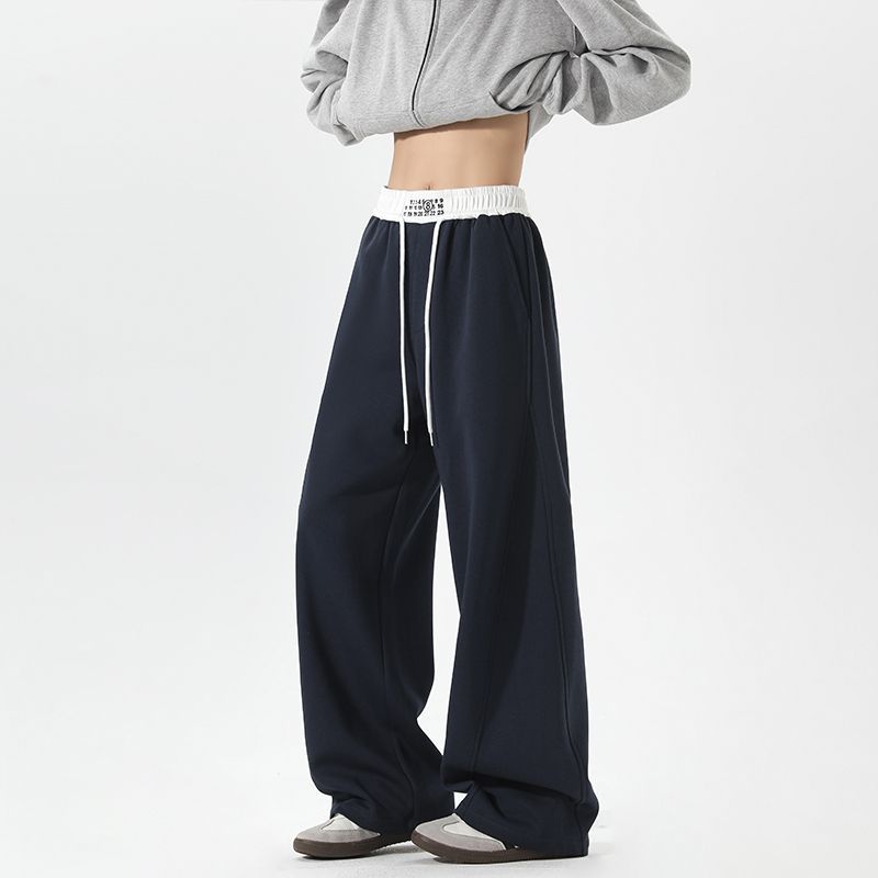 American Style Margiela Autumn Sports Sweatpants Men's Scimitar Pants Unisex Couple High Street Wide-Leg Casual Pants Men's Trousers