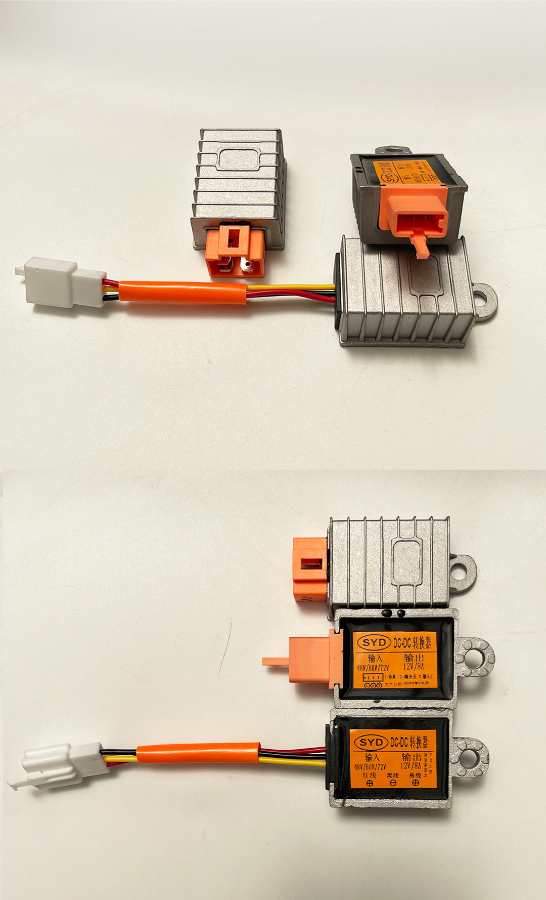 12V Voltage-Reducing High-Power DC Converter for Electric Vehicles, Stable Power Supply, 36V-72V Universal Voltage Converter