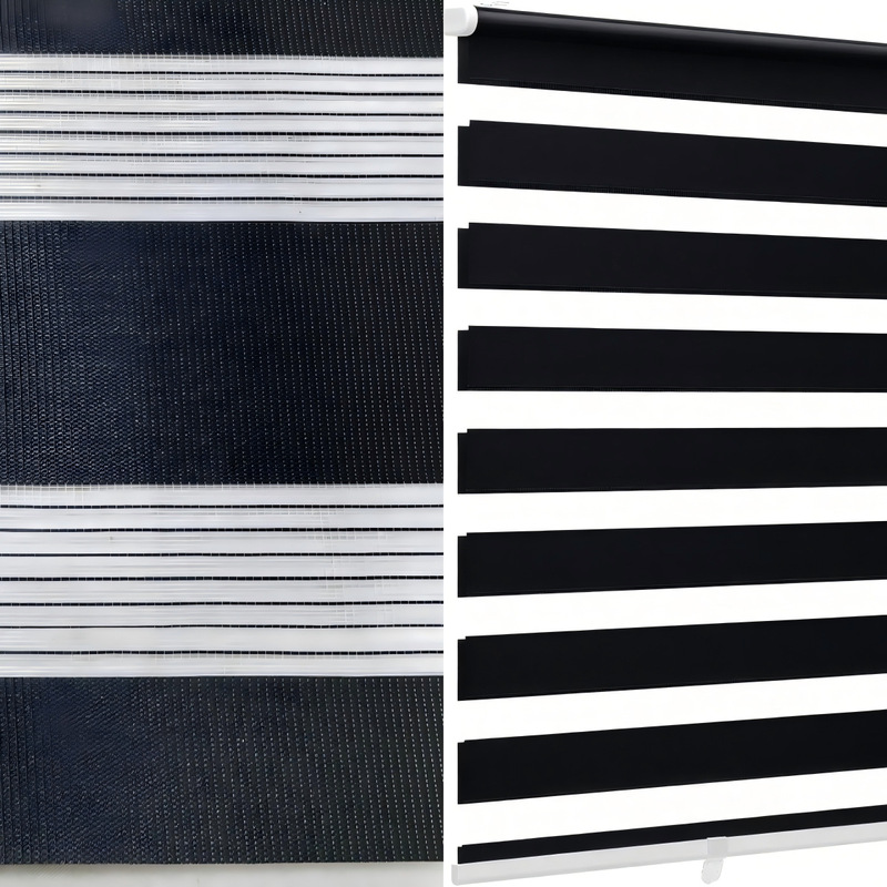 130cm No-Pull Soft Gauze Curtain in Black, Sunshade and Privacy Protection, Handle-Free Design