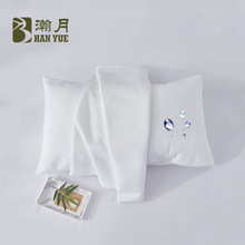 ZT014 亚马逊wish跨境外贸针织布提花空气层防水枕套乳胶枕头套