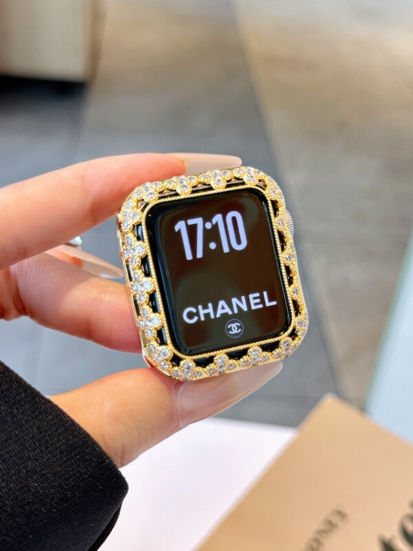 Apple Applewatch ウォッチハイエンド四つ葉のクローバー ジルコン銅金属 iwatch ケース保護ケースに適しています。|undefined