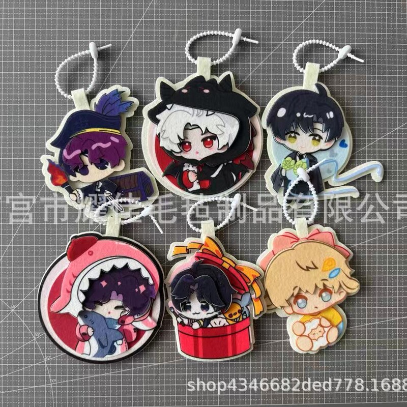 In-Stock Popular Game "Love and Deep Space" Character Felt Keychain Cute Personalized Bag Accessory Keychain Pendant
