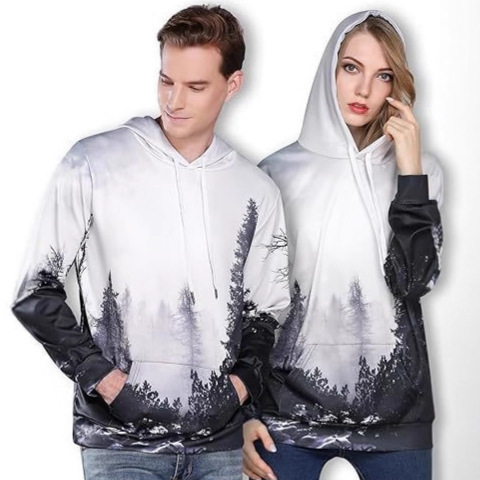 3D Digital Printed Hooded Sweatshirt Cross-Border Exclusive Supply Unisex Loose Trendy Brand Hoodie Autumn and Winter Top