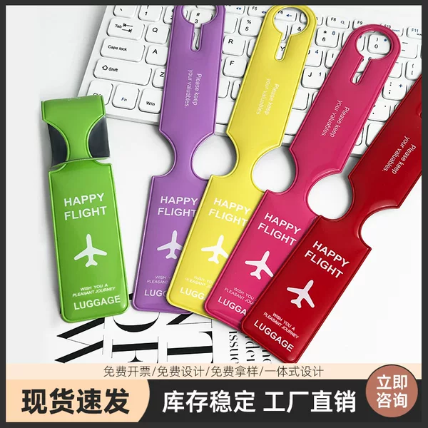 Pvc Aircraft Luggage Boarding Tag Ins Name Tag Checked Identification Anti-Lost Label Hanging Trolley Luggage Tag