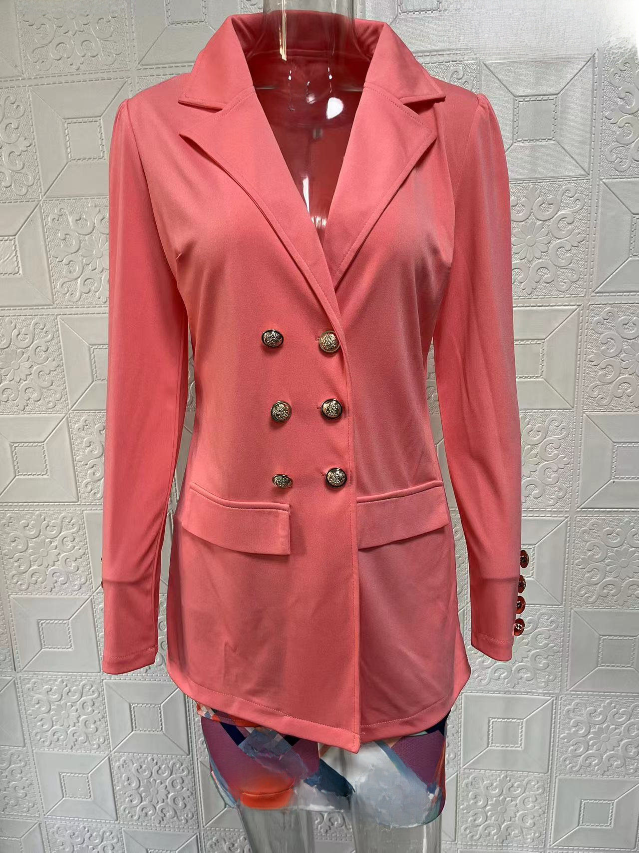 Women's Blazer And Skirt Suit Elegant Printed Two Piece Set_voghion.com
