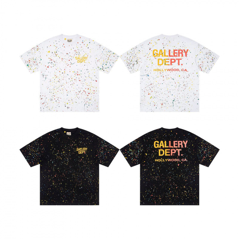 2026 Spring/Summer New Collection G@Llery Cartoon Letter Pattern Casual Short Sleeve Unisex Style Wholesale Dropshipping
