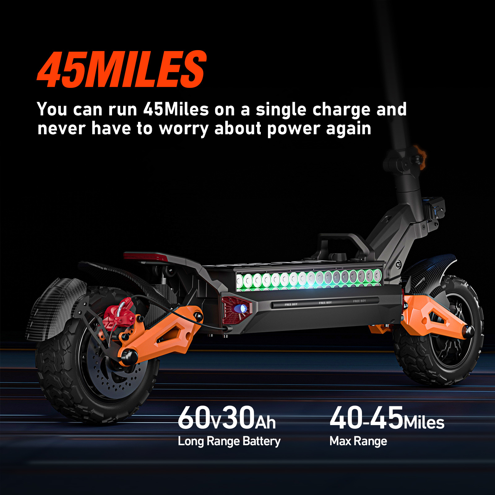 11 Inch 60V6000W Dual Drive Motor Electric Scooter H9 Long Endurance Folding Off-Road Scooter