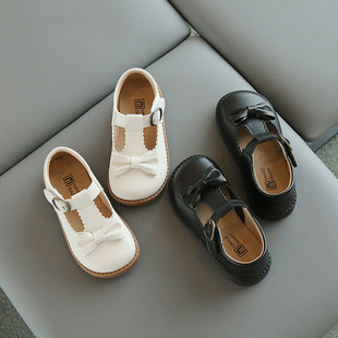 Children's small leather shoes bow cute little girl shoes 2021 Autumn New Korean girls princess shoes children's shoes