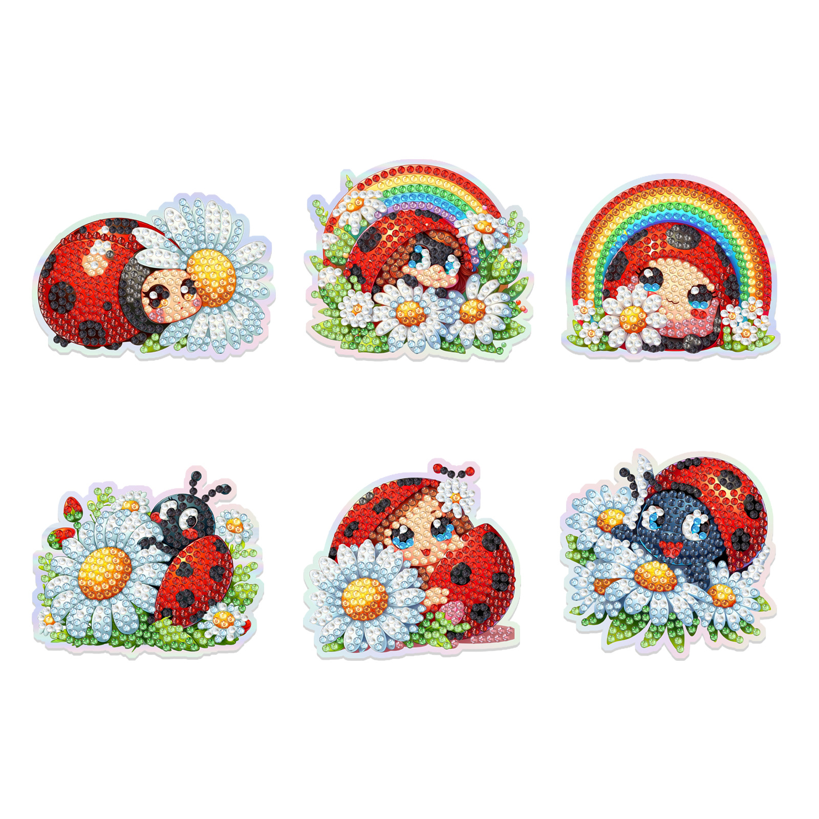 Ventas transfronterizas mejores pinturas de diamantes hechas a mano artesanías de dibujos animados animales suaves pegatinas magnéticas multi-pieza pegatinas de refrigerador de cocina