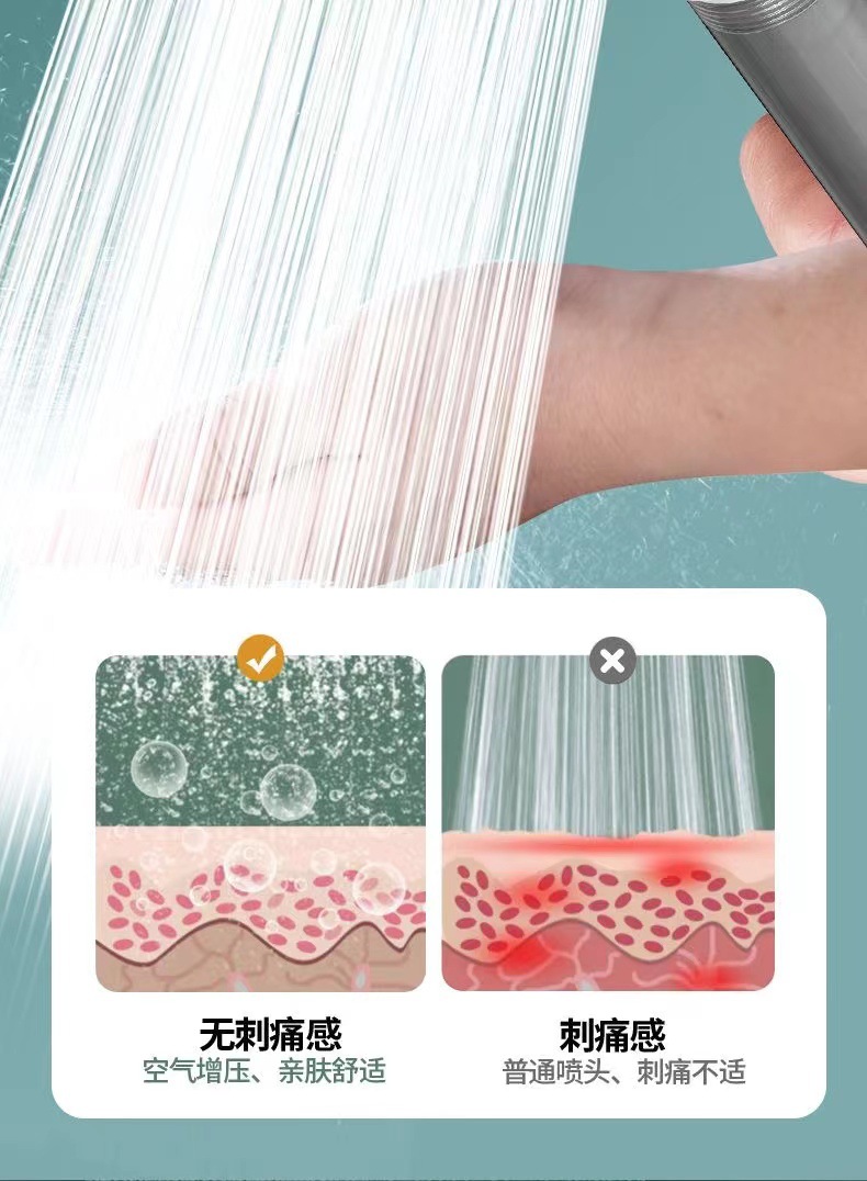 The new Panda showerhead features a super strong ten-speed pressurized bathtub faucet, a flower shower head, and a rain shower head for showering undefined