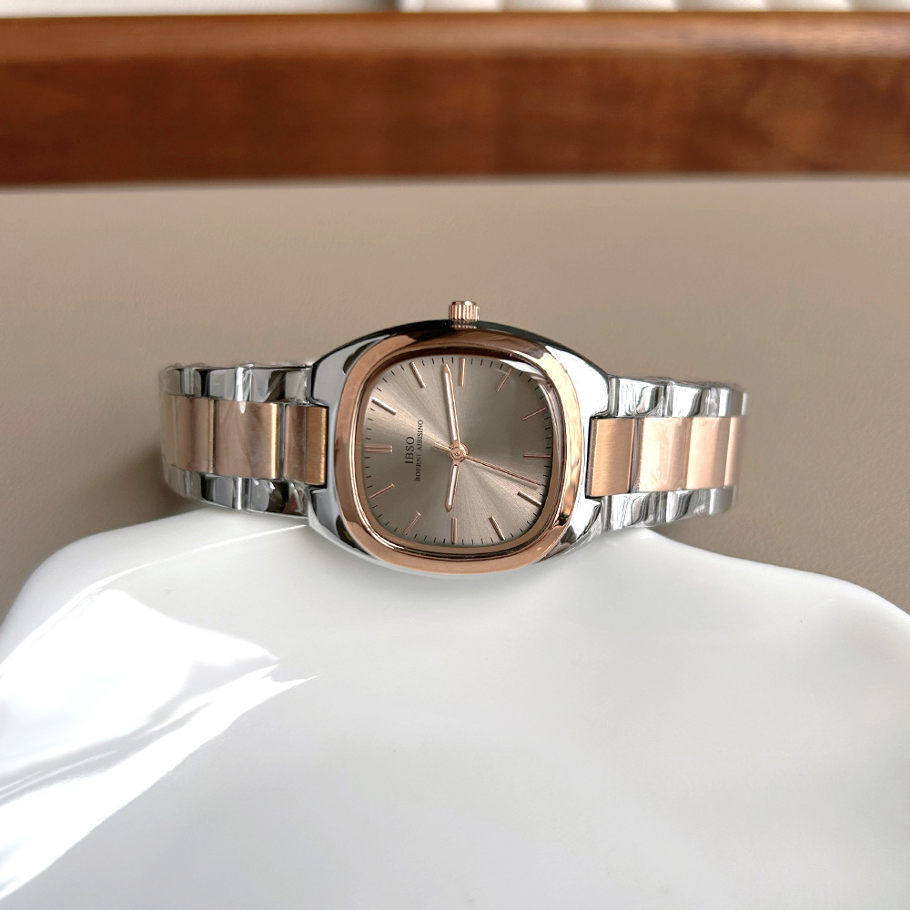 Ibso Square Women’s Watch Steel Strap Silver Elegant Summer Style_voghion.com