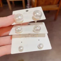 Серебряные серьги s925 с элегантными модными плоскими жемчужинами, новинка 2023 года, стильные нишевые серьги высокого класса