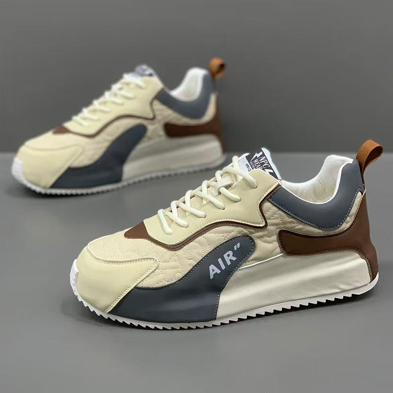 Zapatos de hombre, modelos de otoño e invierno, nuevos zapatos blancos de suela gruesa ligera, zapatos deportivos casuales para hombres de todo fósforo, zapatos rojos de marca de moda