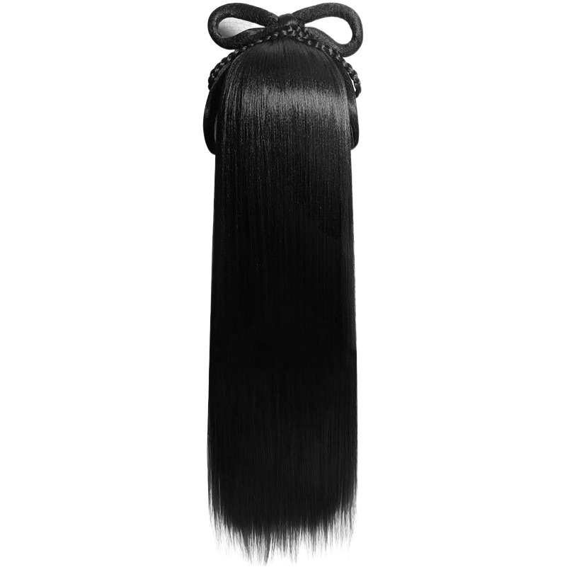Ancient Chinese Clothing Wig Bag One-piece Lazy Hair Hoop Full Head Cover Antique Style Hand Stamped Hair All-match Pad Hair