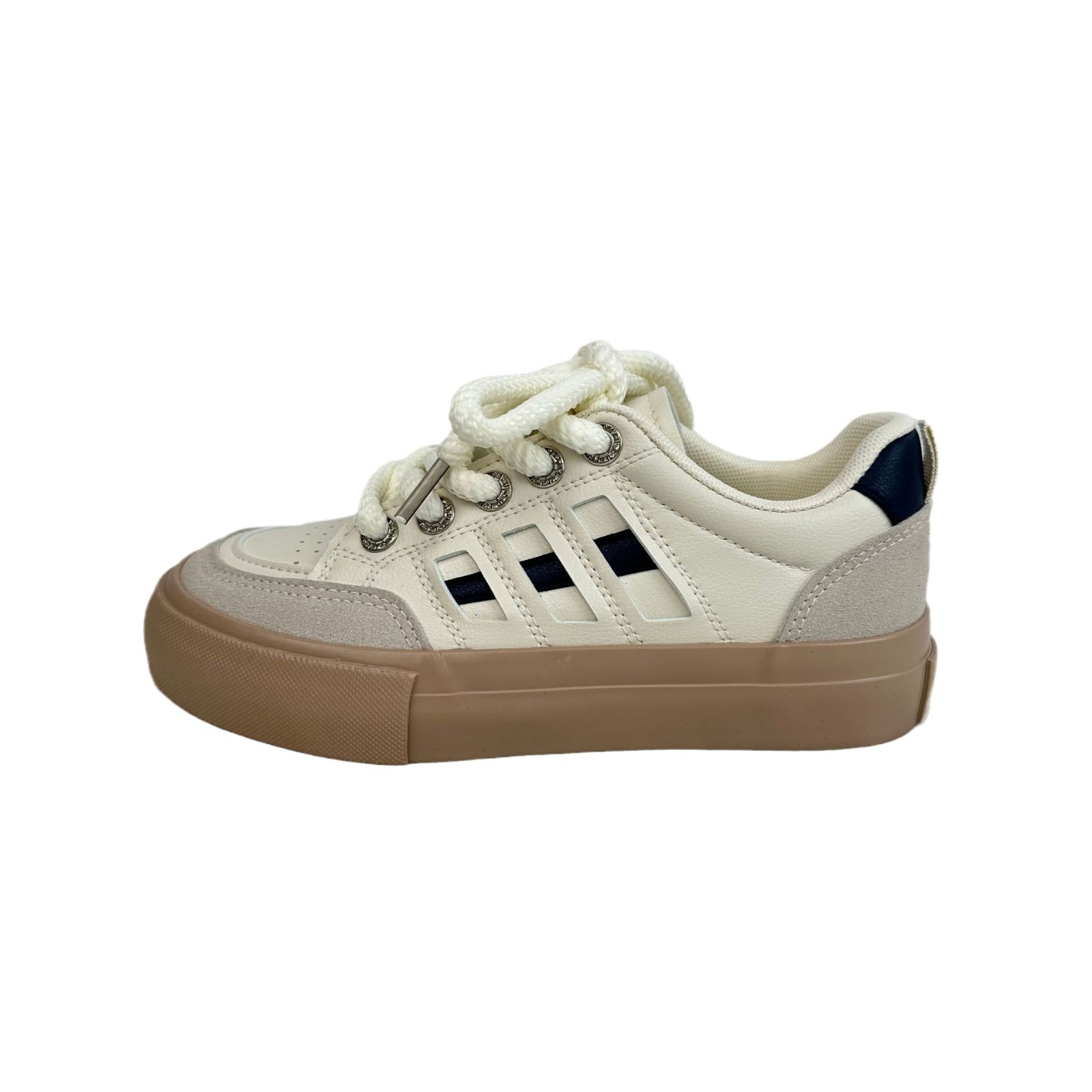 Far Wave Autumn Zapatos casuales coreanos para mujer Zapatos de lona de nicho de estilo ins de todo fósforo para mujer 2024 nuevos zapatos blancos image 6