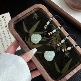 天然新疆和田玉弥勒佛大肚佛吊坠玉石佛公挂件女笑佛玉坠莎莎同款