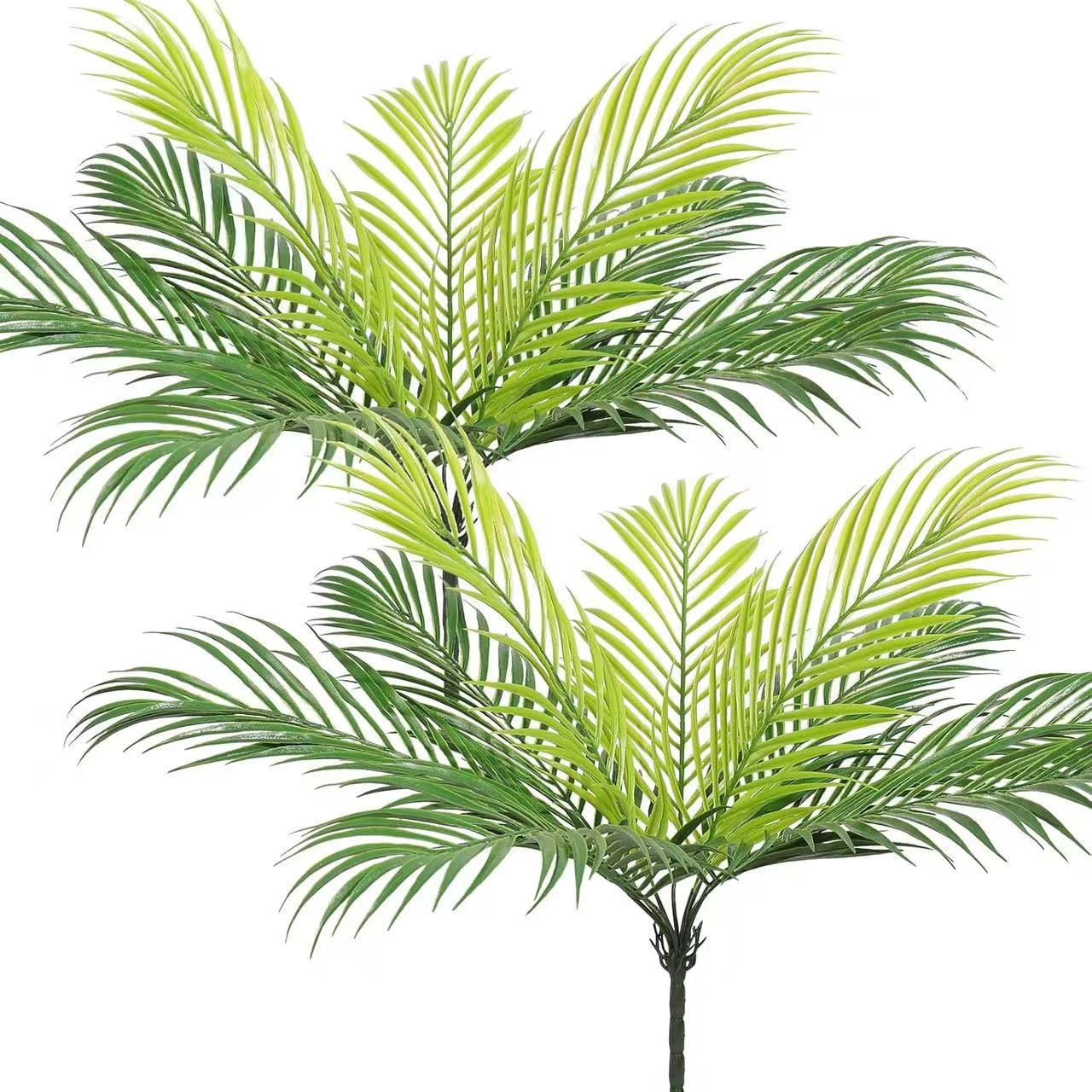 Artificial Green Plants with 9 Branches, Iron Leaf Plants, Artificial Areca Ferns, Artificial Outdoor Plant Walls, Palm Leaves for Wedding and Event Landscaping