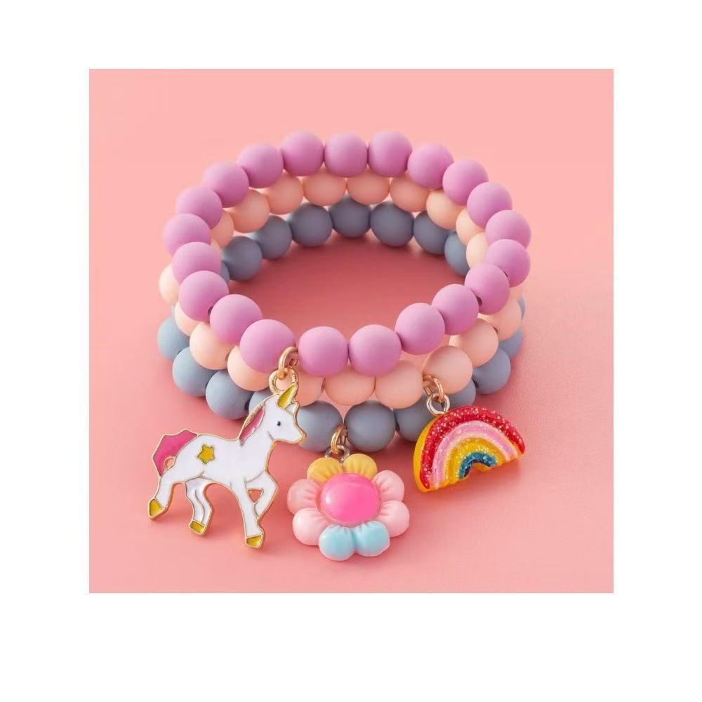 2#마카롱컬러팔찌 3종세트 (퍼플그레이)