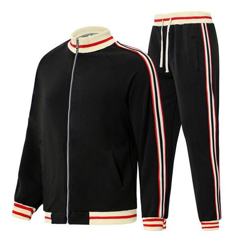Men's Casual Suite Sports Set Two-Piece Casual Suit with Custom Logo Baseball Suit
