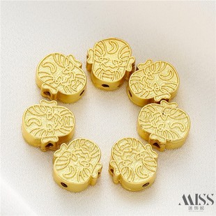 18K����ɫ����Ę�Vʮ��ͨ�׸��鴮��diy�ֹ�����朴��Ʒ���