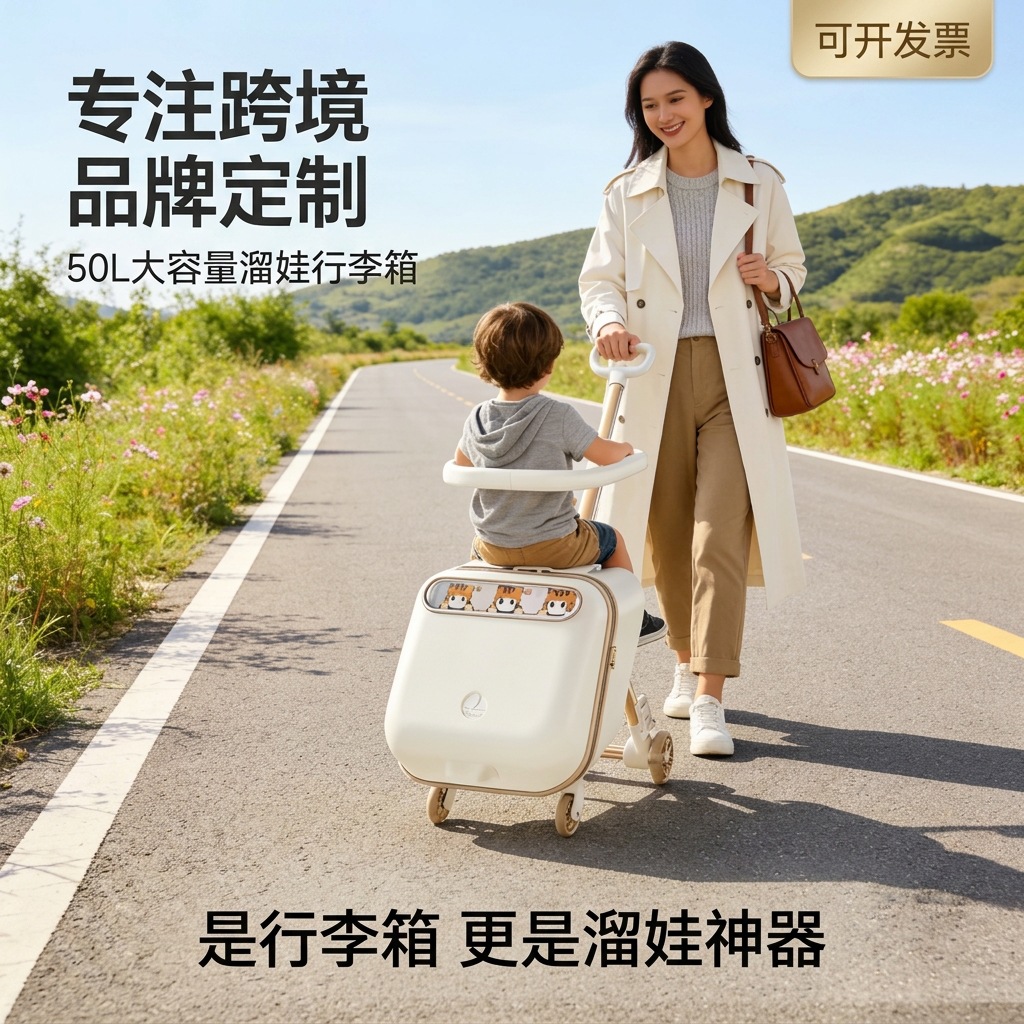 【Direct from the factory】Children's luggage that can be used as a ride-on toy, a two-in-one child-carrying tool, can be used as a carry-on suitcase