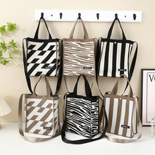 千鸟格女款手提单肩包百搭大容量斜挎包学生百上班族休闲托特包包