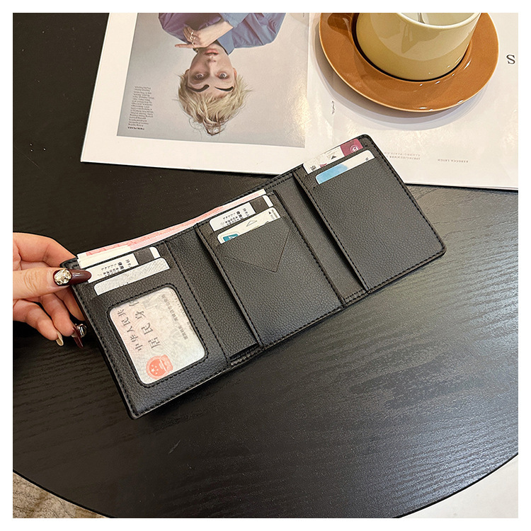 Vintage Monogram Women's Trifold Wallet With Lock And Card Slots_voghion.com