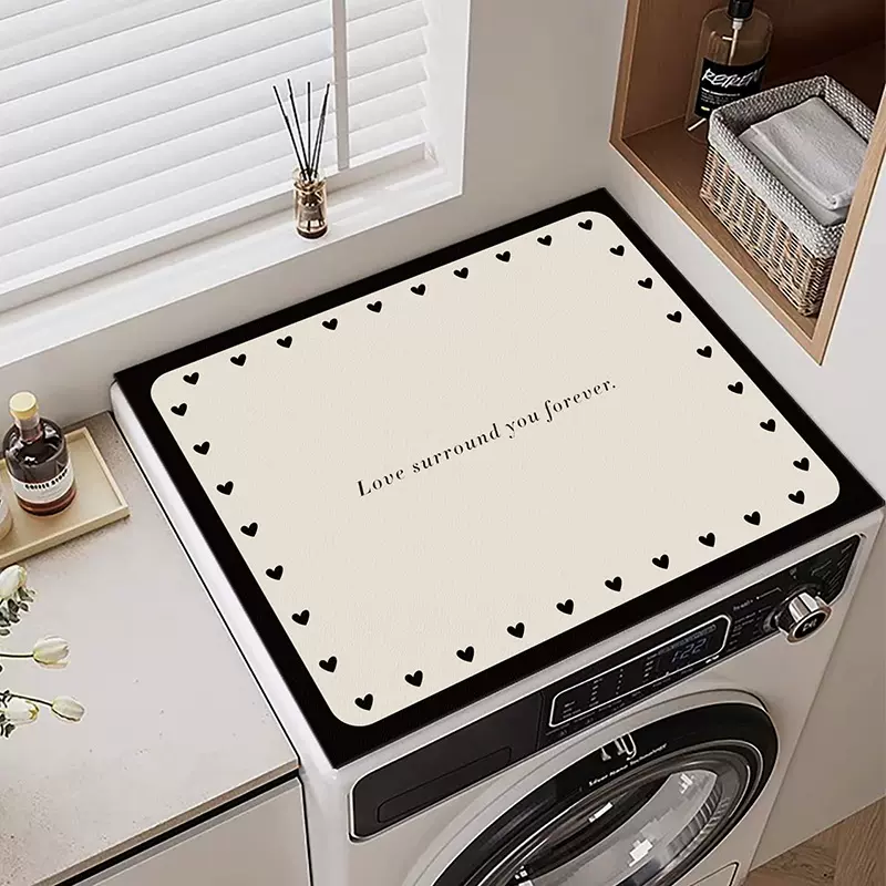 极简风冰箱盖垫双开门家用冰柜顶防尘罩布防尘盖巾洗衣机垫盖布