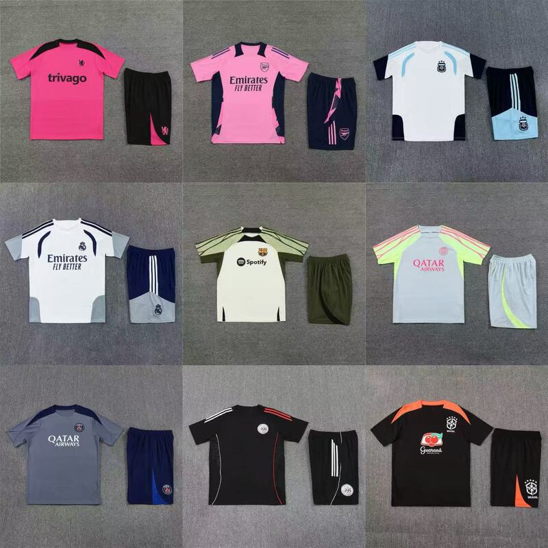 Wholesale Paris Real Madrid Arsenal Chelsea Barcelona Ajax Summer Adult Short-Sleeved Training Uniform Set Wholesale Paris Real Madrid Arsenal Chelsea Barcelona Ajax Summer Adult Short-Sleeved Training Uniform Set