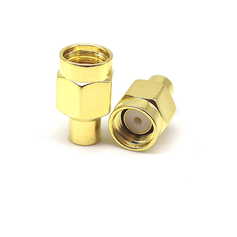 SMA-JB3连接器 SMA公头接头 接RG402半钢线RG141半柔线 SMA 直式