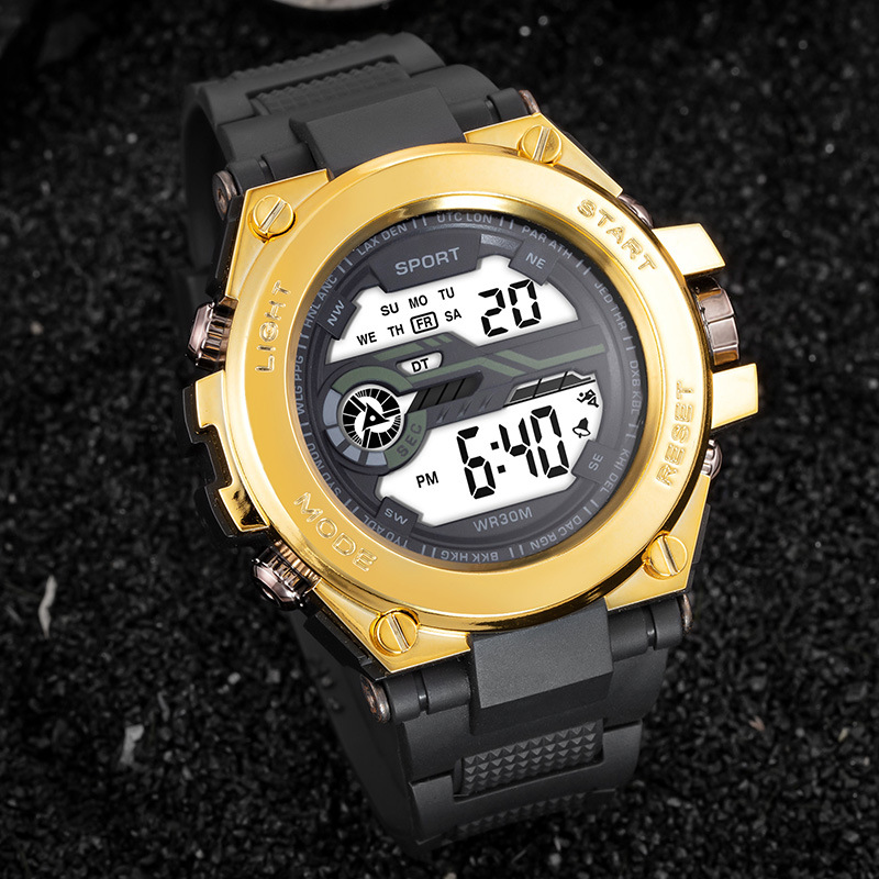 Tendencia de deportes al aire libre simple estudiantes relojes electrónicos alarma cronógrafo multifuncional hombre luz nocturna relojes electrónicos en stock