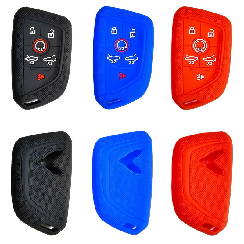 For Chevrolet Corvette Corvette C8 remote control 6-button car smart silicone key case hollow